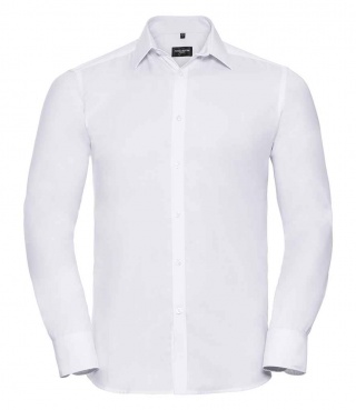 Russell Collection 962M Long Sleeve Herringbone Shirt
